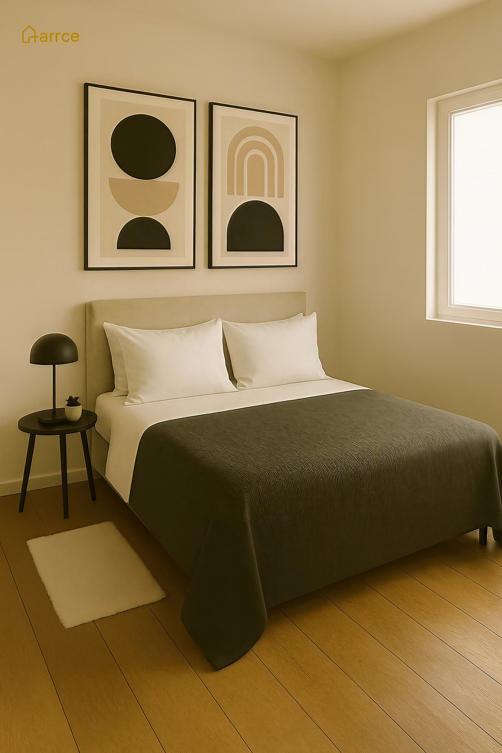 habitación simple sin cortinas